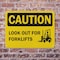 Signmission Look Out For Forklifts Caution Sign, Plastic, 14in W x 10in L, 2PK OS-2PACK-CS-P-1014-L-19198 - alternate 4